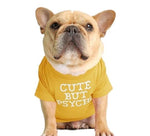 Load image into Gallery viewer,  french bulldog t shirt - cute but psycho yellow

