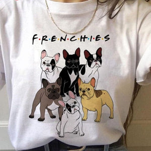 french bulldog t shirt for ladies - frenchies friends