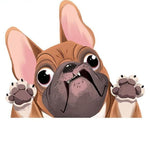 Load image into Gallery viewer, french bulldog car sticker
