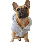 Load image into Gallery viewer, frenchie hoodie - fuzzy bunny grey

