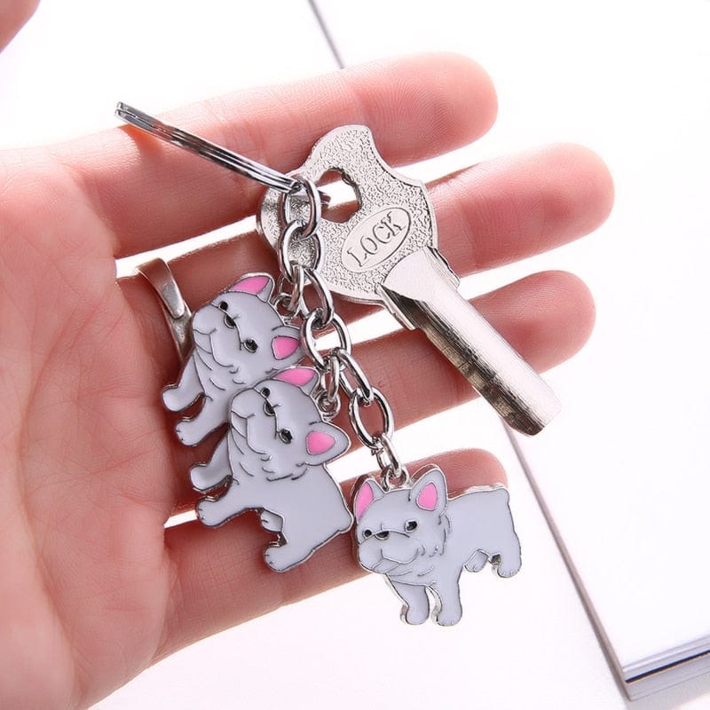 French Bulldog Key Pendant Colorful Keyring (WJ132) – frenchie Shop