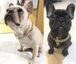 Load image into Gallery viewer, French Bulldog gold chain
