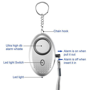 flashlight alarm keychain 