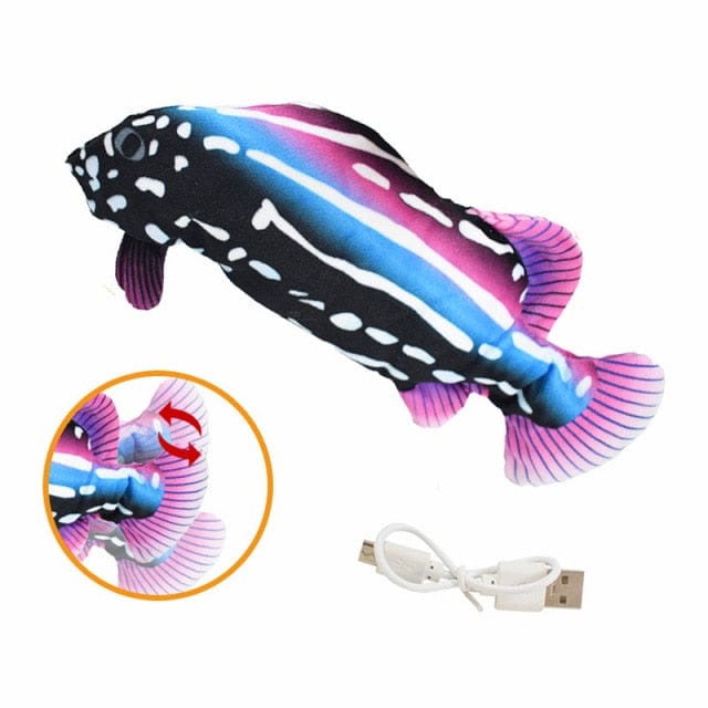Interactive Floppy Fish Dog Toys for Large/Medium/Small Dogs,Squeaky Plush  Tough Puppy Toys ,Motion Activated (Floppy Shark) 
