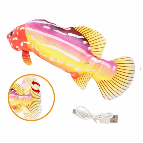 Floppy Fish Dog Toy,Floppy Fish Cat Toy,11 Realistic Interactive Perky Pet  Floppy Fish,USB Charging Floppy Fish Friend Dog Toy,Dog Fish Toy Flopping