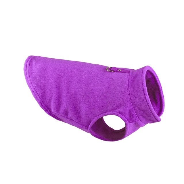 dog fleece vest - purple