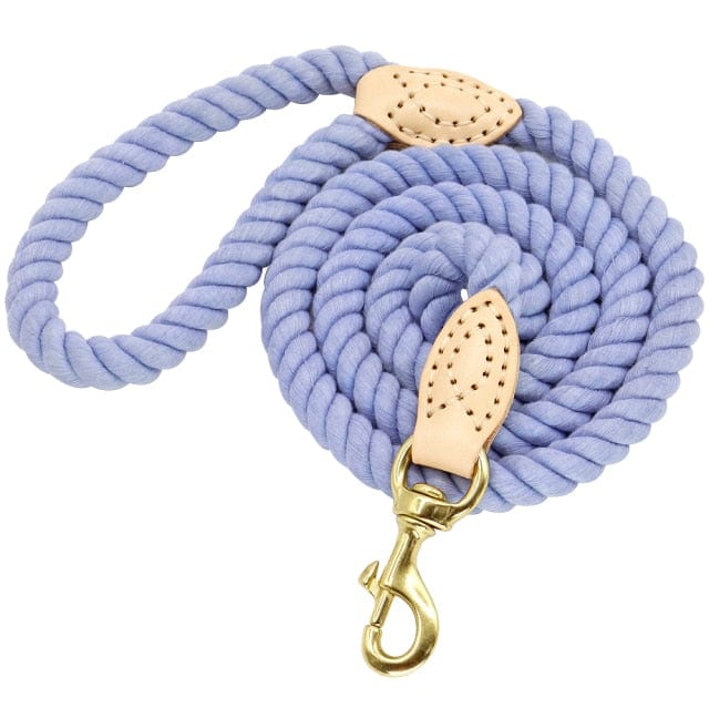 dog rope leash - blue