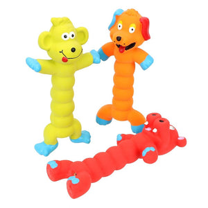 dog rubber squeaky toy - monkey
