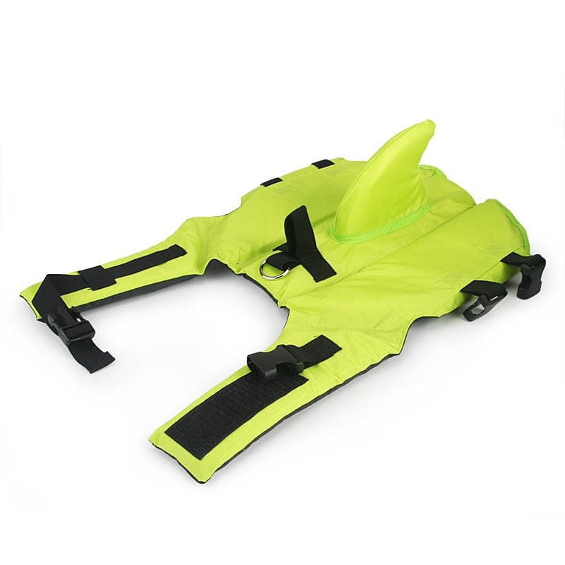 dog shark life jacket - green
