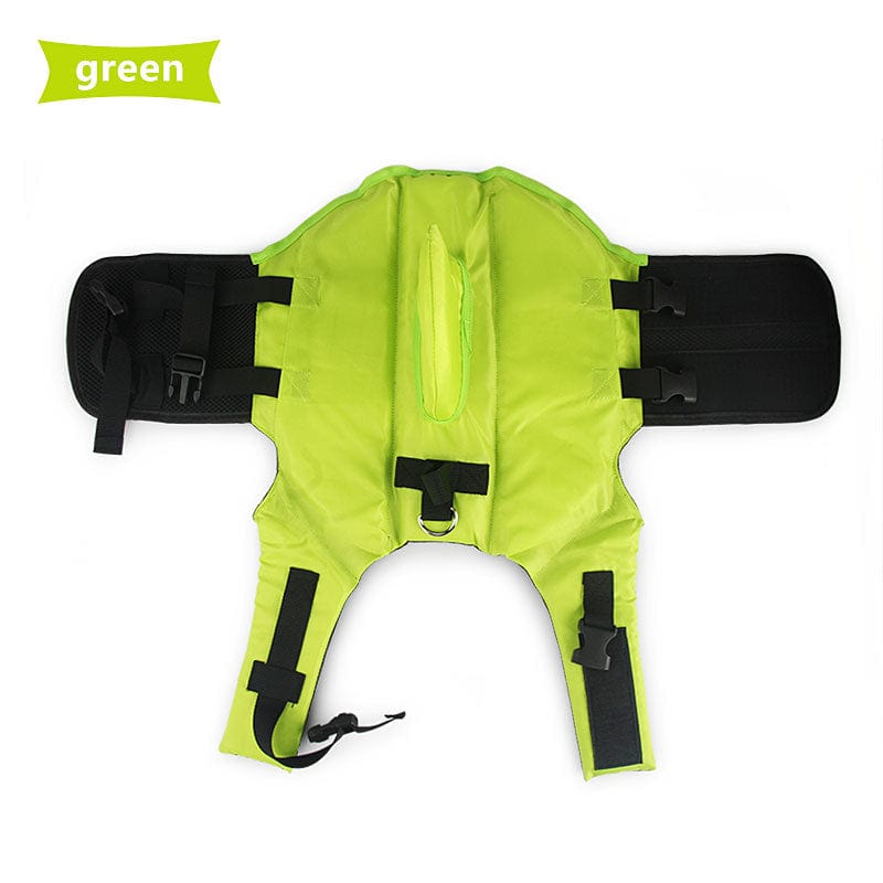 dog shark life jacket - green