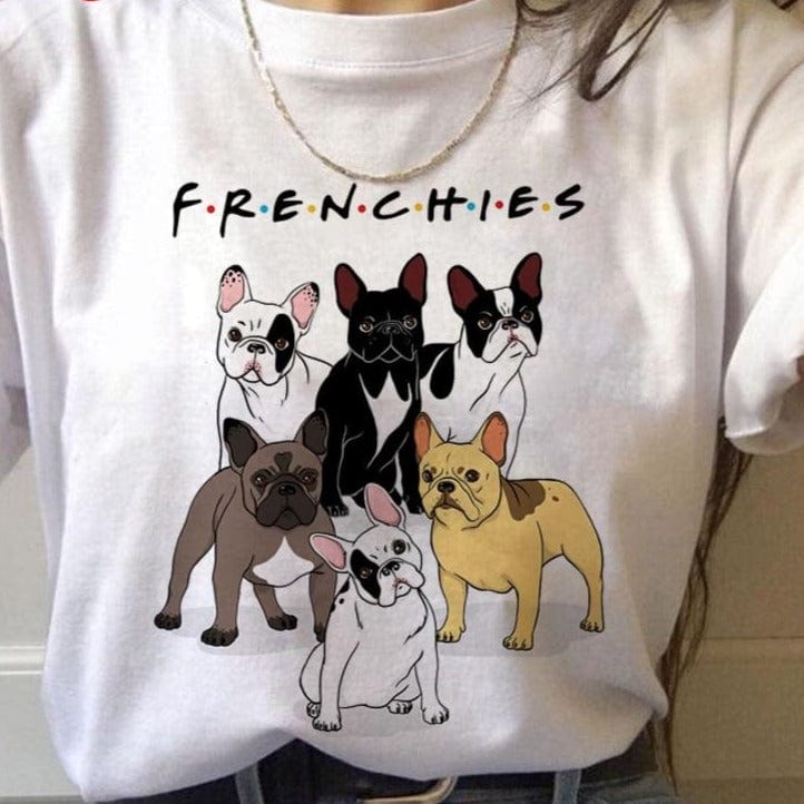 french bulldog t shirt for ladies - frenchies friends