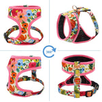 Load image into Gallery viewer, floral dog harness 360 view
