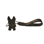 Load image into Gallery viewer, leather french bulldog keychain
