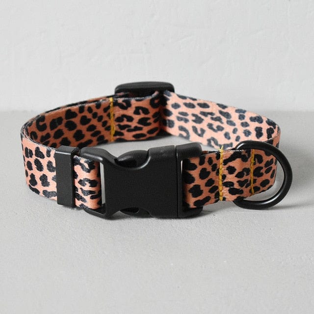 french bulldog collar - leopard