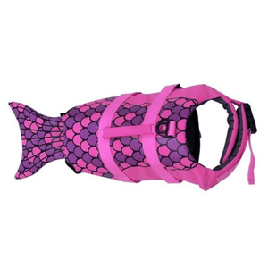 pink mermaid dog life jacket